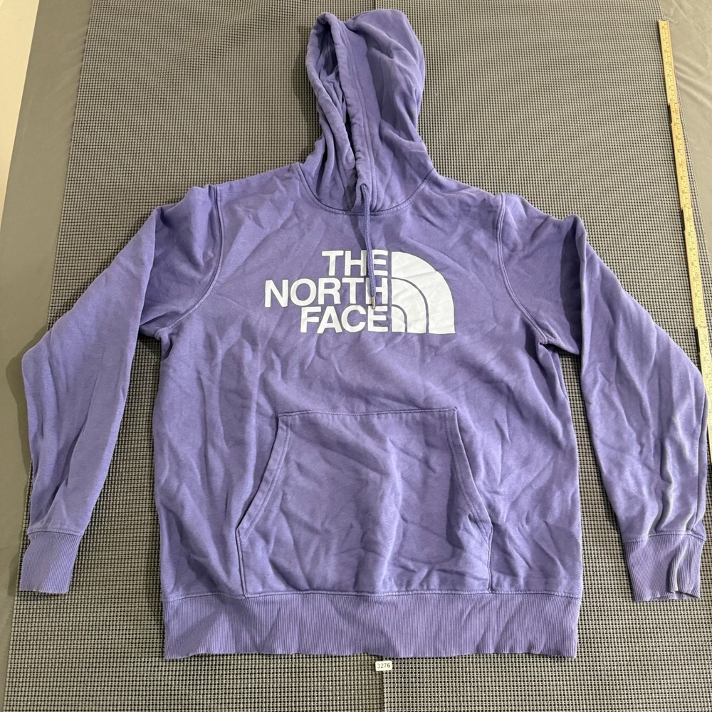 The North Face Mens Purple Logo Pullover Hoodie Size L
